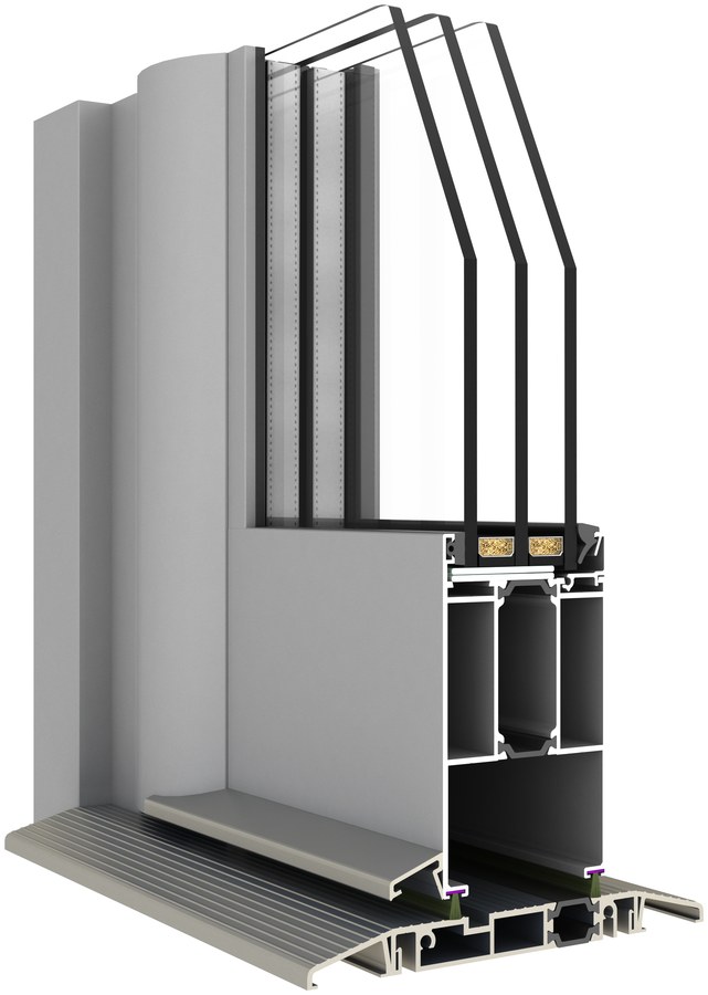 DA-100GFT window profile cross-section