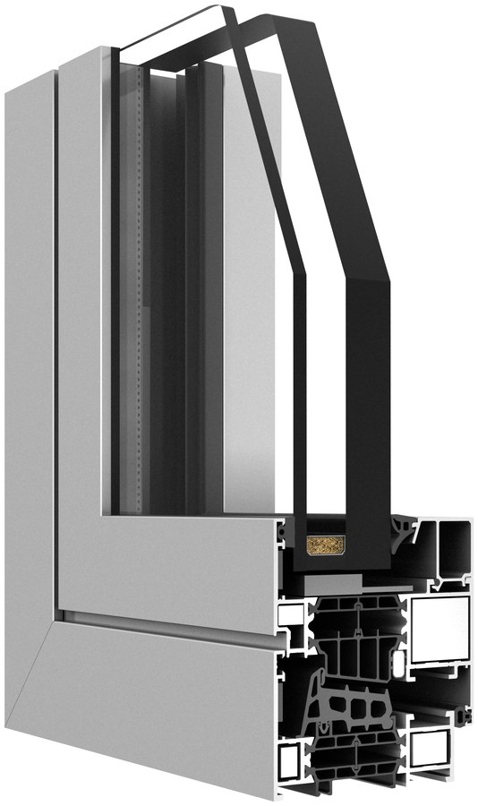 DA-77EI window profile cross-section