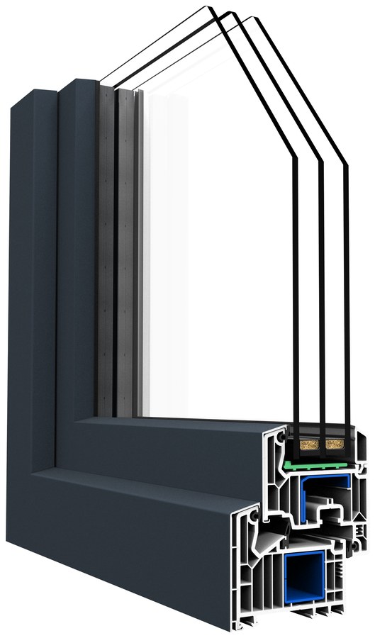 DPQ-82 AL window profile cross-section